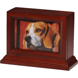 4 x 6 Wooden Photo Frame Pet Urn with Base in Cherry – B013-Cherry – 45 cu. in.
