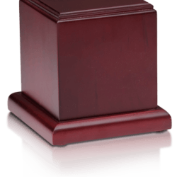 Birch Wood Cube Cremation Urn with Cherry Finish – Large – HB-107-CHERRY