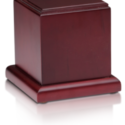 Birch Wood Cube Cremation Urn with Cherry Finish – Small - HB-105-CHERRY