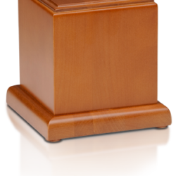 Birch Wood Cube Cremation Urn with Honey Finish - Medium - HB-106-HONEY