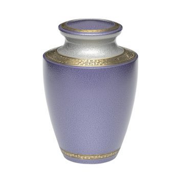 Brass Cremation Urn in Lilac with Brass Band – Adult – B-2389-A