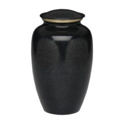 Classic Adult Brass Cremation Urn in Black – B-1541-A-BLACK