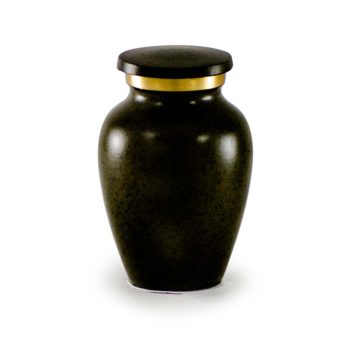Classic Adult Brass Cremation Urn in Black – B-1541-A-BROWN