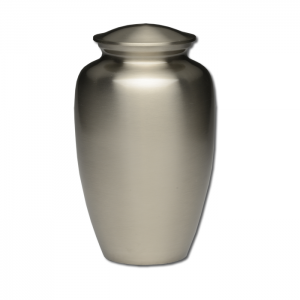 Classic Brass Cremation Urn in Pewter Finish – Adult – B-1511-A-P