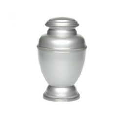 Affordable Alloy Cremation Urn Silver Color with Rope Edging – A-2185-A