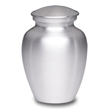 Affordable Alloy Cremation Urn Silver Color – Medium – AU-CLB-M