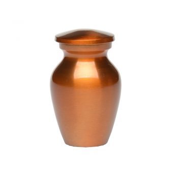 Affordable Alloy Cremation Urn in Beautiful Copper Orange – Keepsake A-2297-K-NB