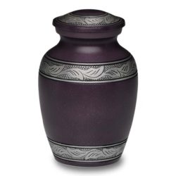 Affordable Alloy Cremation Urn in Beautiful Purple – Small – A-1489-S-PUR