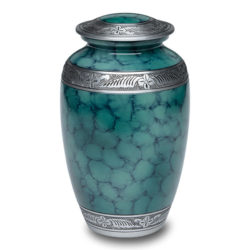 Affordable Alloy Cremation Urn in Green – Adult – A-2319-A
