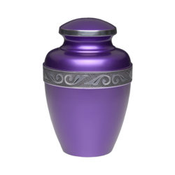 Affordable Alloy Cremation Urn in Purple – Adult – A-2249-A