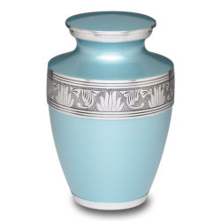 Affordable Alloy Cremation Urn in Teal – Adult – A-2250-A