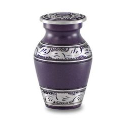 Alloy Urn – Purple Color – Keepsake NO BOX – A-3246-K-NB