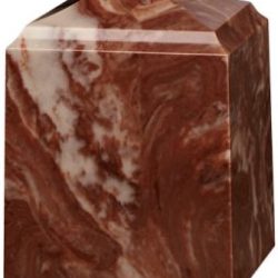 Cube Cultured Marble Urn Espresso Brown - Small - CM-CUBE-ESPRESSO-BROWN-S