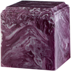 Cube Cultured Marble Urn Merlot - Adult - CM-CUBE-MERLOT-A