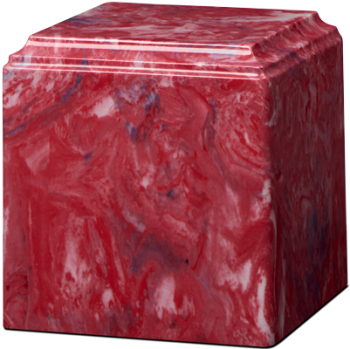 Cube Cultured Marble Urn Patriot - Adult - CM-CUBE-PATRIOT-A