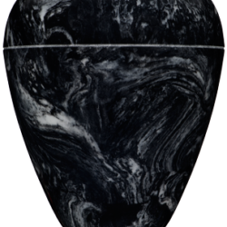 Georgian Cultured Marble Urn Black Marlin - Adult - CM-G-BLACK-MARLIN-A