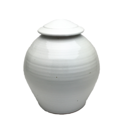 Handmade-Stoneware-Urn-Opaque-White-Kent-Harris-KH-W-URN-1