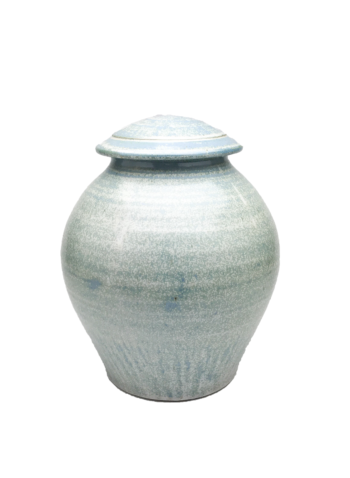 Handmade-Stoneware-Urn-Silver-Blue-Kent-Harris-KH-EC-URN-1