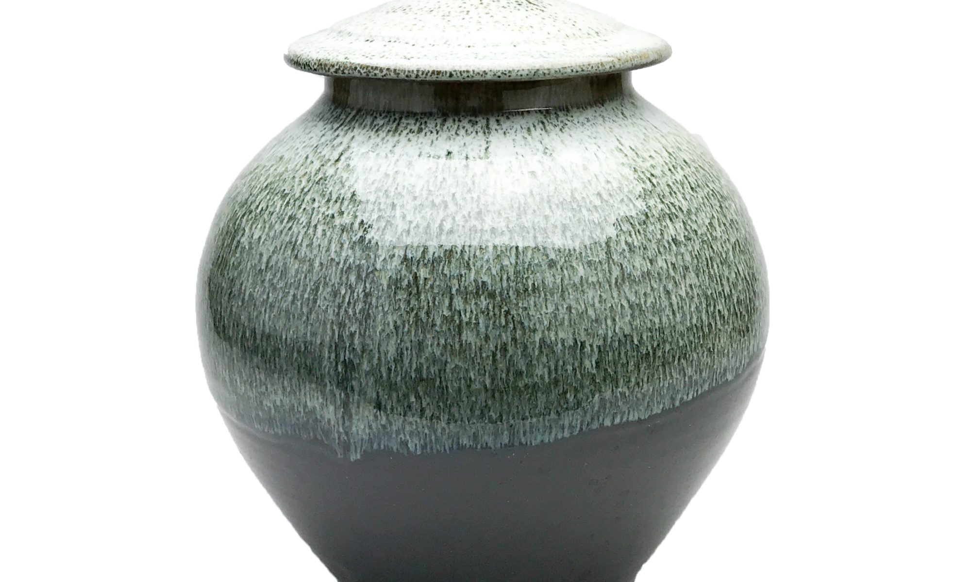 Handmade-Stoneware-Urn-Waterfall-Green-Kent-Harris-KH-WF-URN-1