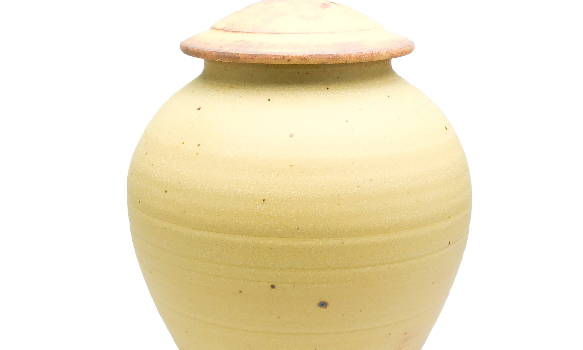 Handmade-Stoneware-Urn-Yellow-Rust-Kent-Harris-KH-MDY-URN-2