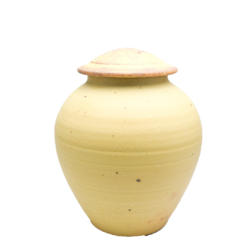 Handmade-Stoneware-Urn-Yellow-Rust-Kent-Harris-KH-MDY-URN-2