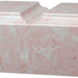 Tuscany Double Cultured Marble Urn Pink - Adult - CM-T-DBL-PINK-A