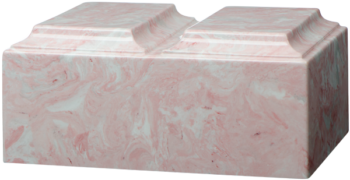 Tuscany Double Cultured Marble Urn Pink - Adult - CM-T-DBL-PINK-A