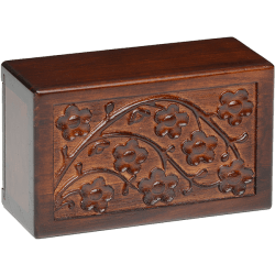 Cherry Blossom Wooden Urn Box (Extra Small Size)