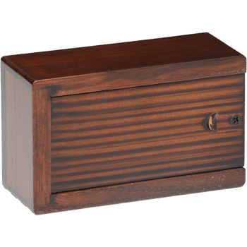 Cherry Blossom Wooden Urn Box (Extra Small Size) Back View