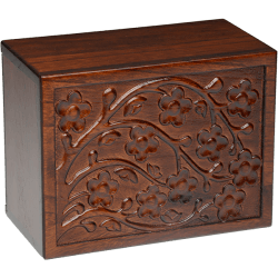 Cherry Blossom Wooden Urn Box (Large Size)