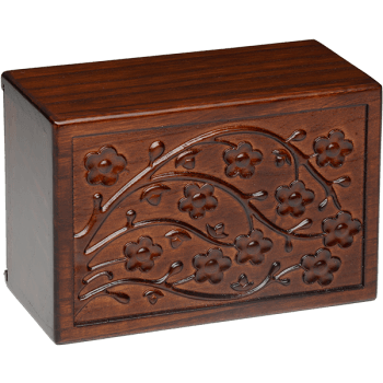 Cherry Blossom Wooden Urn Box (Medium Size)