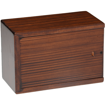 Cherry Blossom Wooden Urn Box (Medium Size) Back View